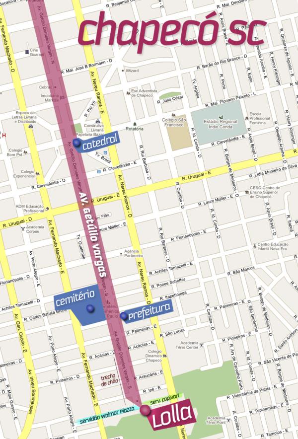 Localização Lolla Sex Shop Chapecó