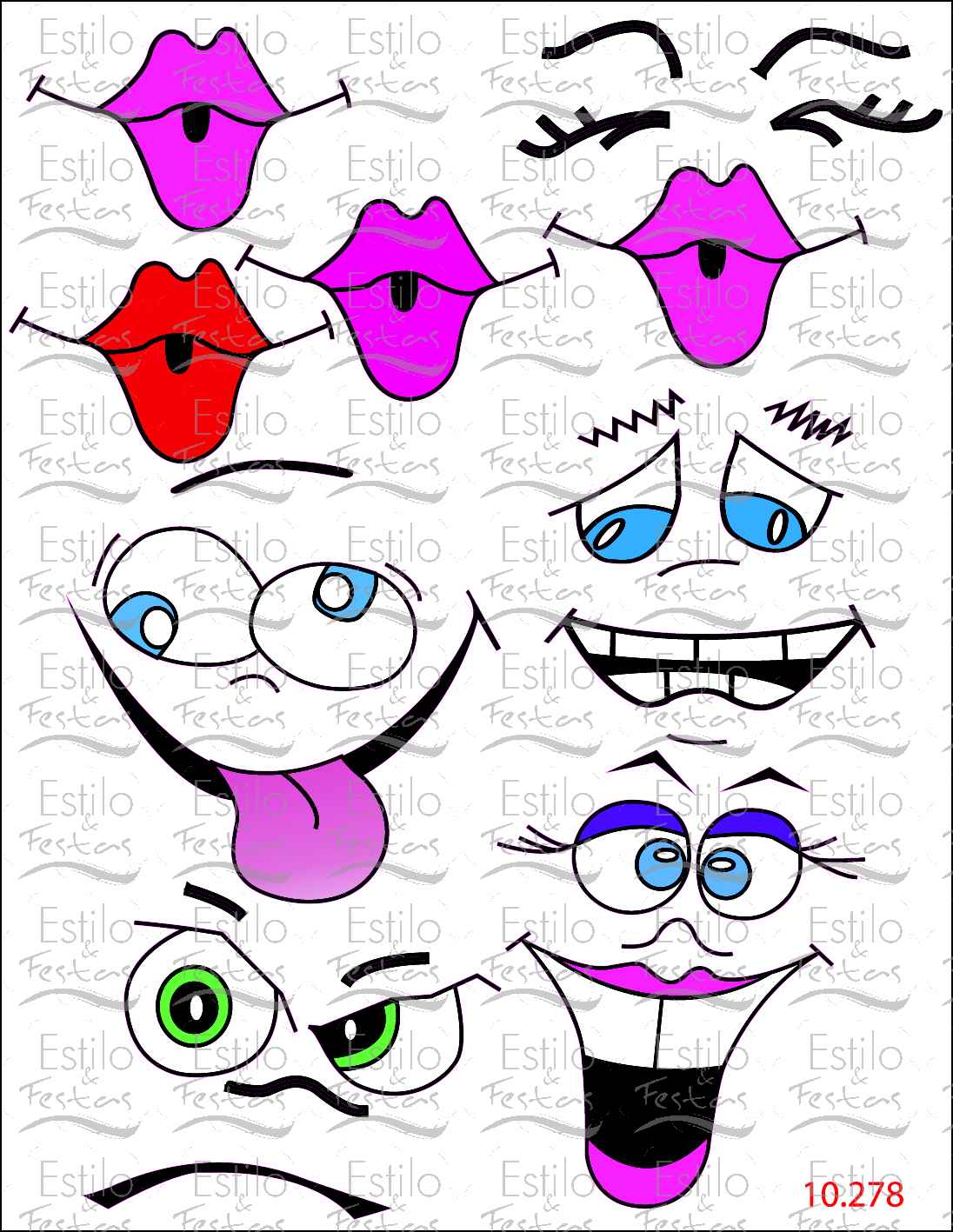 Adesivos olhos e bocas para balões confecç u00e3o própria Adesivo Para Geladeira Kombi ~ Adesivos olhos e bocas para balões confecç u00e3o própria