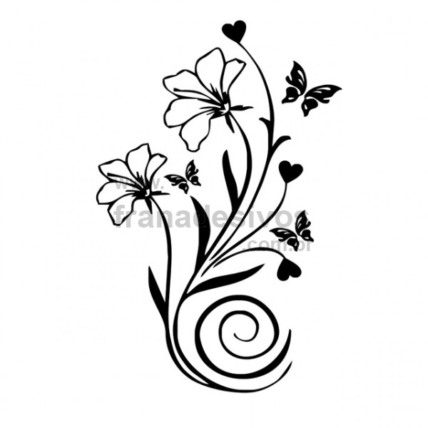 Adesivo de Parede Floral Modelo 28 (Primavera) Fran adesivos Fran Adesivos Armario Inox Para Cozinha ~ Adesivo de Parede Floral Modelo 28 (Primavera) Fran adesivos Fran Adesivos