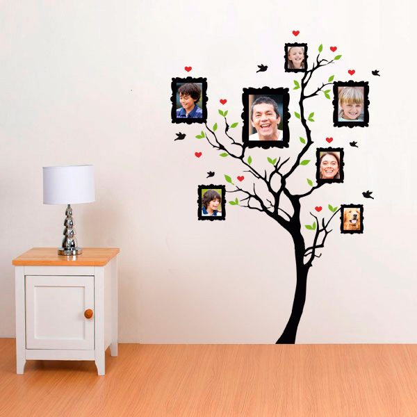 Adesivo de ParedeÁrvore da família Artesanato Reciclagem Decoração ~ Adesivo de ParedeÁrvore da família