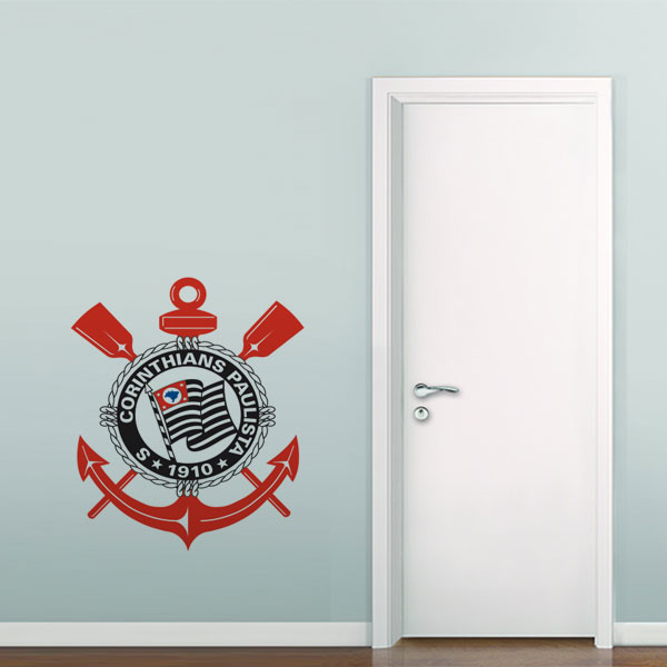 Adesivo de Parede Futebol Escudo do Corinthians Fran Adesivos Fran Adesivos Aparador Vintage ~ Adesivo de Parede Futebol Escudo do Corinthians Fran Adesivos Fran Adesivos