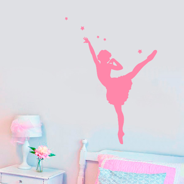 Adesivo de Parede Bailarina Rosa Mod 3 Fran Adesivos Adesivo De Bailarina ~ Adesivo de Parede Bailarina Rosa Mod 3 Fran Adesivos