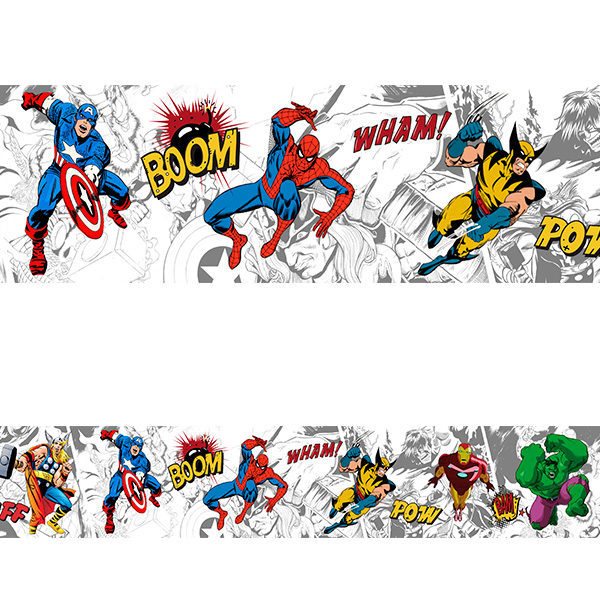 Adesivo decorativo faixa Super herois 2 Artesanato Junino Em Feltro ~ Adesivo decorativo faixa Super herois 2