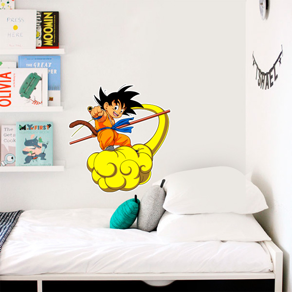 Adesivo de Parede Infantil Goku Dragon Ball 8 Artesanato Com Papel Origami Passo A Passo ~ Adesivo de Parede Infantil Goku Dragon Ball 8