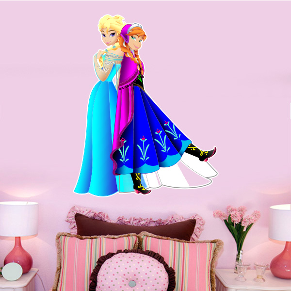 Adesivo de parede Infantil Frozen Elsa e Anna Aparador Walmart ~ Adesivo de parede Infantil Frozen Elsa e Anna