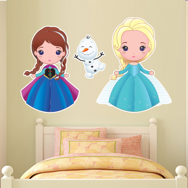 Adesivo de parede Infantil Frozen Anna Elsa e Olaf Aparador Walmart ~ Adesivo de parede Infantil Frozen Anna Elsa e Olaf