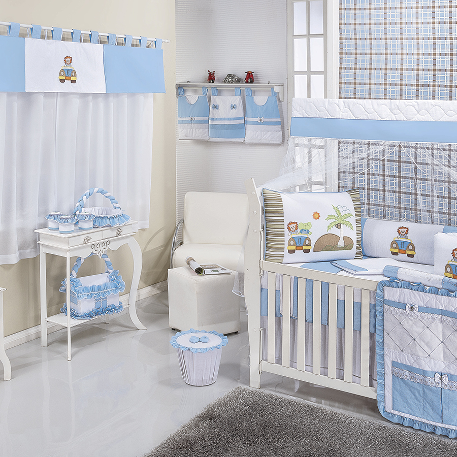 Quarto Completo Safari Azul Sem Enxoval Cama Bab? Enxoval Para Quarto De Bebe Safari ~ Quarto Completo Safari Azul Sem Enxoval Cama Bab?