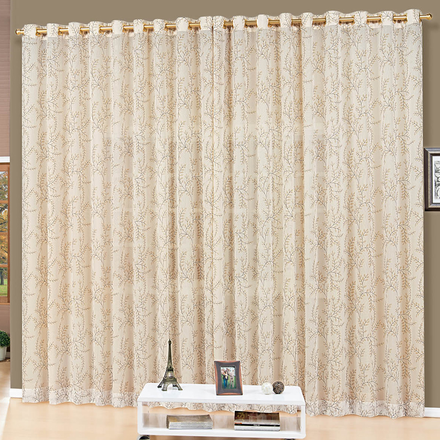 Cortina Varão Simples Novare Quarto ou Sala 2,50M x 1,80M Bege Cortina Varão Simples Novare Quarto ou Sala 2,50M x 1,80M Bege