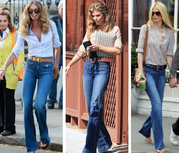 Calça flare Jeans