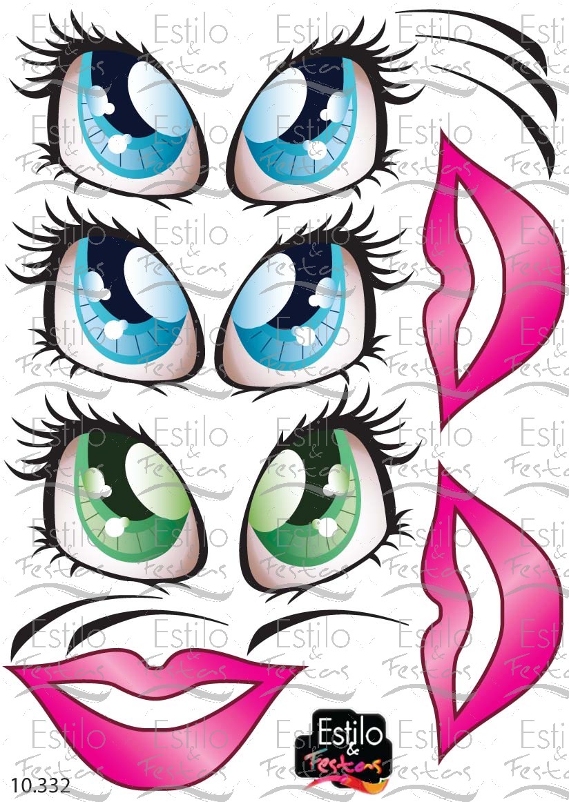 Adesivo para Bal u00e3o Olhos e bocas Princesa e bonecas Acessórios para festas Acessórios para Adesivo Para Geladeira Kombi ~ Adesivo para Bal u00e3o Olhos e bocas Princesa e bonecas Acessórios para festas Acessórios para