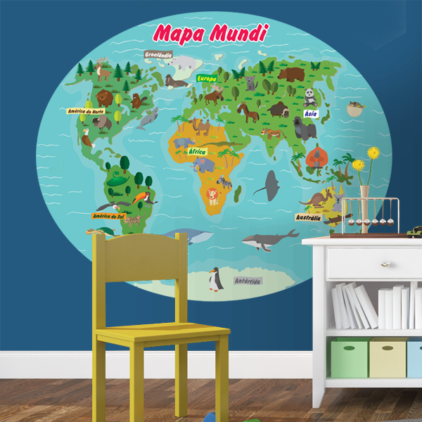 Adesivo de Parede Mapa Mundi Infantil Mapa do Mundo Infantil Fran Adesivos Aparador Verde Musgo ~ Adesivo de Parede Mapa Mundi Infantil Mapa do Mundo Infantil Fran Adesivos